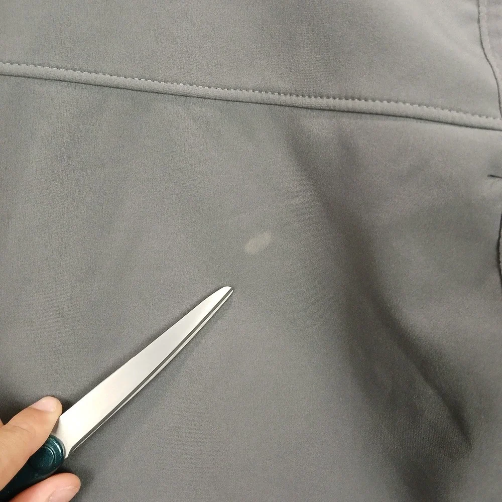 Glacier's‎ Edge Softshell Vest Mens XL Gray Fleece Lined Stretch Logo Full Zip
